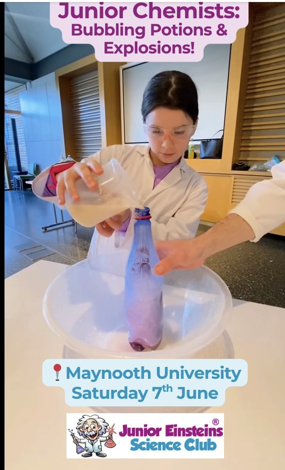 JuniorEinsteins's tweet image. Fun science for kids at our Junior Chemists Camp: Bubbling Potions &amp;amp; Explosions in @MaynoothUni   on Saturday 7th June!
BOOK; junioreinsteinsscienceclub.com/science-camps-…

#Maynooth #MaynoothUniversity #Kildare #junioreinsteins #STEMeducation #sciencecamp #funforkids #kidscamp #KidsActivities