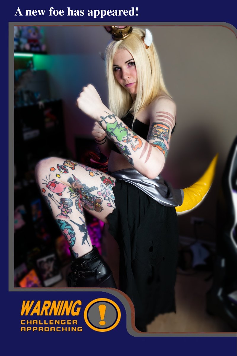 HarleyHardt's tweet photo. Bowsette stomps into battle! https://t.co/TYGtLdYOu6