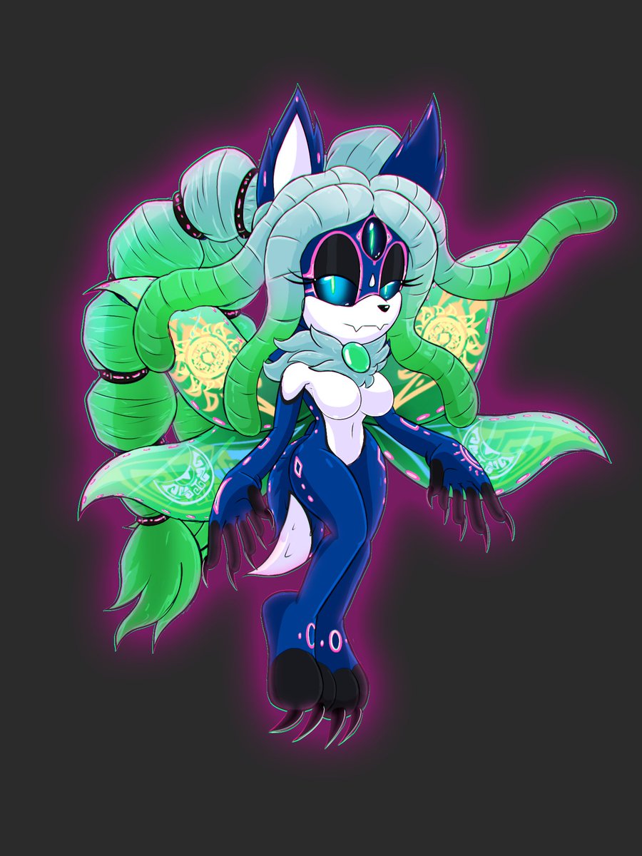 Cool Hazel 4(art by <a href="/kaiyotik_artz/">KAIY0TIK (COMS OPEN.) (0/5)</a>) Normal form and Gaia form Hazel the wolf