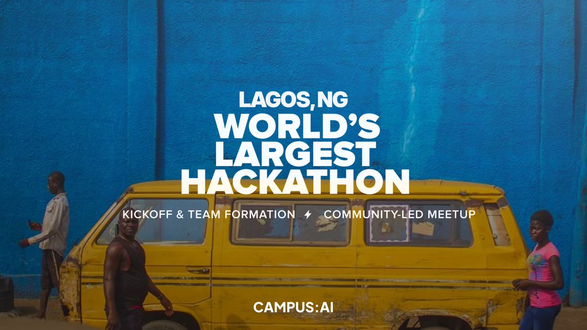Alphaclassic_D's tweet photo. World's Largest Hackathon

Are you in for the World's Largest Hackathon Kickoff Meetup: Lagos, Nigeria!

👇🏾👇🏾👇🏾👇🏾
https://t.co/bt22wtCSRA https://t.co/qlkpoLKBq2
