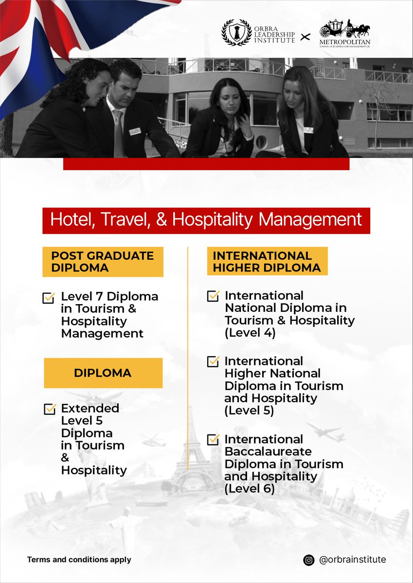 orbrainstitute's tweet photo. Ready to turn your passion for hospitality into a thriving career?
We've got the perfect program to elevate your expertise in hotel, travel &amp; hospitality management!
Apply now at https://t.co/4mhCPuCDe1

#HospitalityManagement https://t.co/mvVWqCtR11