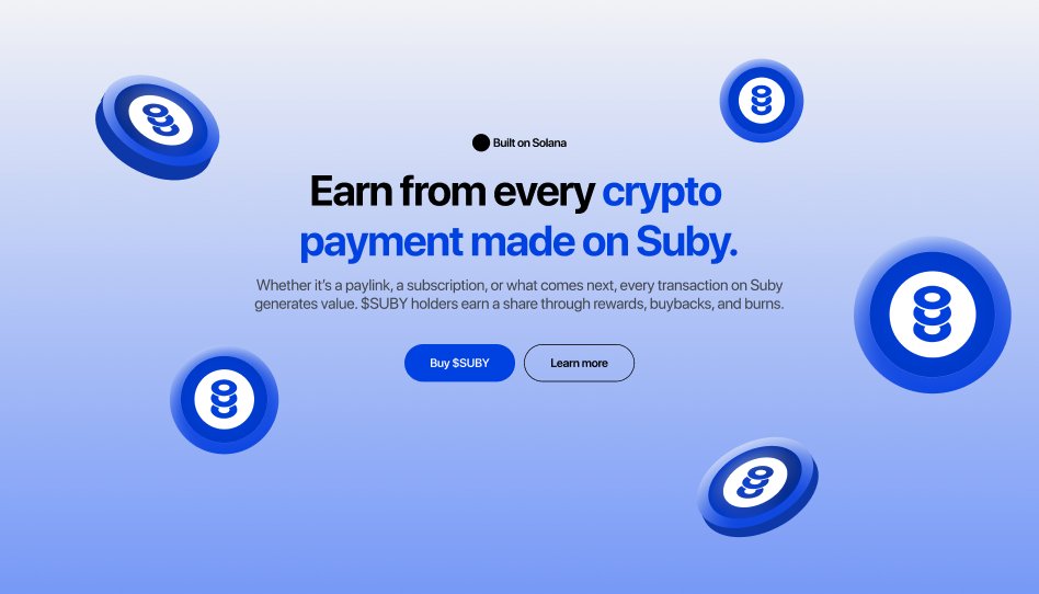 New section website for $SUBY soon

Imagine if Stripe paid out a % of every transaction to its early believers. That’s what $SUBY does.

Learn more 👇
x.com/subyhq/status/…
