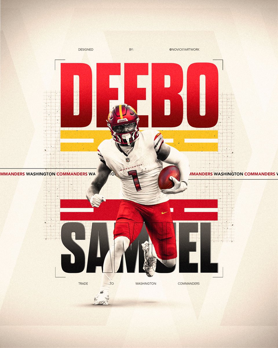 novickyartwork's tweet image. Deebo Samuel ——&amp;gt; @Commanders 

#smsports #commanders #sportsdesign #NFL