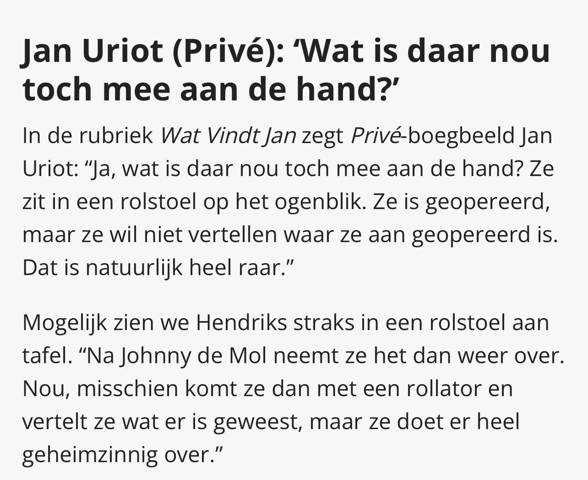 Zeg Jan Kul ga jij je moeder gek maken MALLOOT