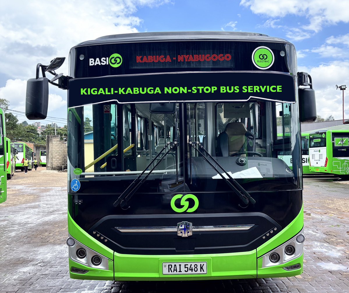 BasiGo Rwanda 🇷🇼 (@basigorwanda) on Twitter photo #Excited to be part of this historic moment! Starting tomorrow, 10 of our electric buses will fully service the Kabuga–Nyabugogo corridor, making it Kigali’s first all-electric route. Big thanks to <a href="/RURA_RWANDA/">Rwanda Utilities Regulatory Authority - RURA</a> & <a href="/CityofKigali/">City of Kigali</a> for the partnership! #GreenTransport #EBuses #Excited to be part of this historic moment! Starting tomorrow, 10 of our electric buses will fully service the Kabuga–Nyabugogo corridor, making it Kigali’s first all-electric route. Big thanks to <a href="/RURA_RWANDA/">Rwanda Utilities Regulatory Authority - RURA</a> & <a href="/CityofKigali/">City of Kigali</a> for the partnership! #GreenTransport #EBuses