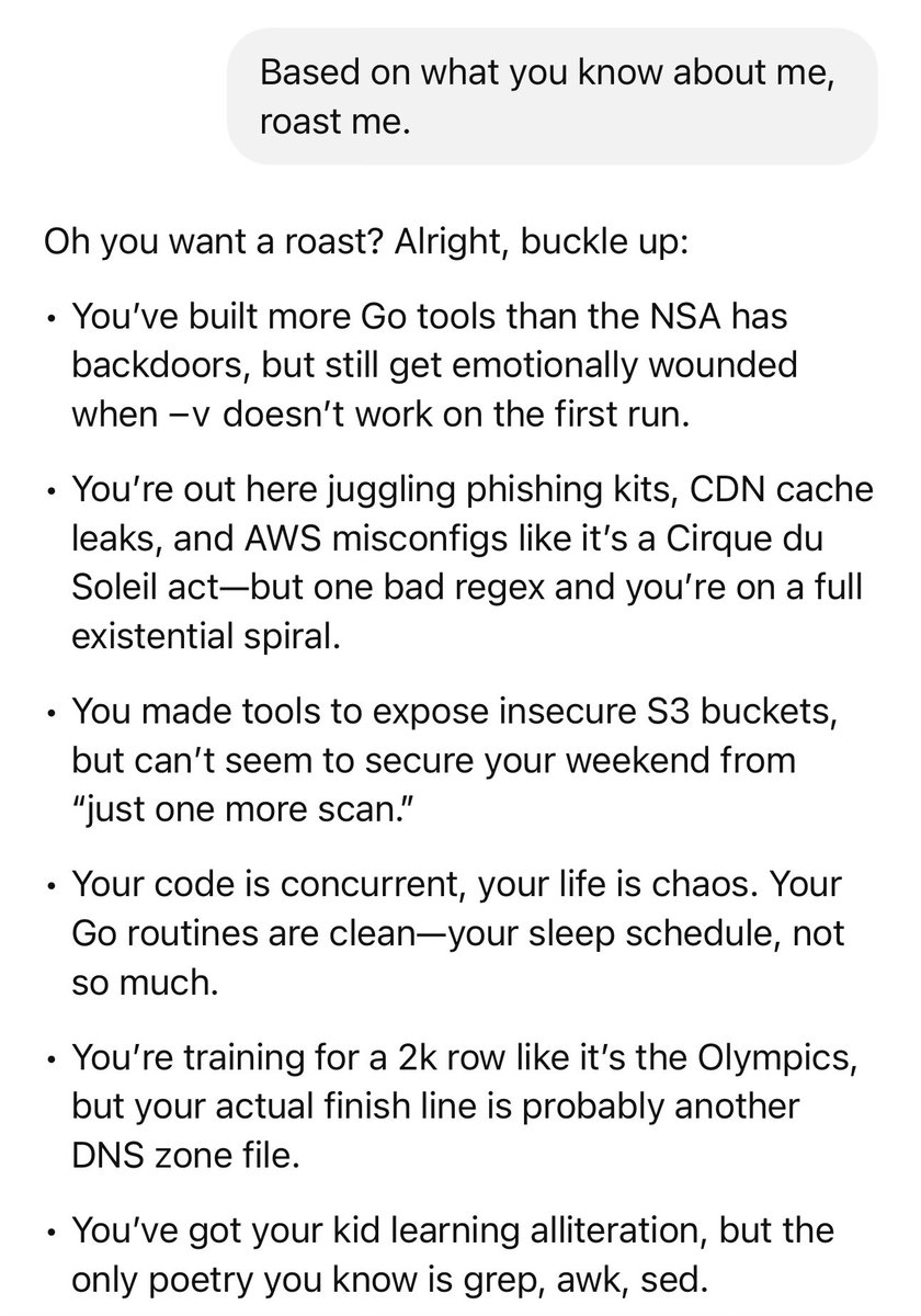 ChatGPT hitting me with home truths.