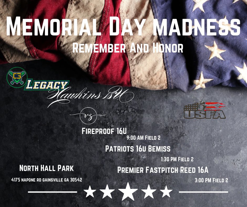 Looking forward to the tourney this weekend!! <a href="/CGLegacy16U/">CG Legacy Hawkins</a> <a href="/GCSUBobcats/">GCSU Bobcats</a> <a href="/UNGSoftball/">UNG Softball</a> <a href="/PiedmontSB/">Piedmont Lions Softball</a>