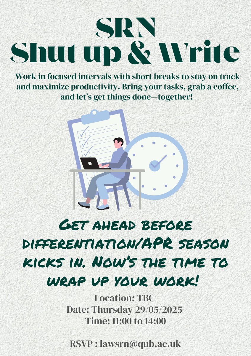 qublawsrn's tweet image. Get ahead before differentiation/APR season kicks in – now’s the time to wrap up your work! #PhDLife #GradSchool #AcademicTwitter