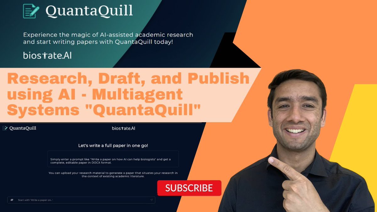 Discover Quantaquill, a powerful multi-agent AI tool by Biostate AI that helps you generate research papers from just a simple prompt.

Watch now: youtu.be/hsrGpnxFGAw

#quantaquill #aiforresearch #multiagent #computervision #researchautomation #llmtools #paperwriting #aiagent