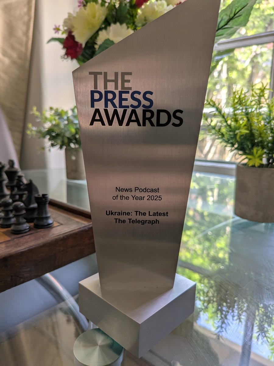 Francis Dearnley (@francisdearnley) on Twitter photo We're honoured <a href="/Telegraph/">The Telegraph</a>'s 'Ukraine: The Latest' won News Podcast of the Year 2025 at <a href="/PressAwardsuk/">The Press Awards</a>.
We dedicate it to everyone who cares deeply about the war, to the team who make it possible every day, and to the late, great David Knowles.
Thank you all. We will continue. We're honoured <a href="/Telegraph/">The Telegraph</a>'s 'Ukraine: The Latest' won News Podcast of the Year 2025 at <a href="/PressAwardsuk/">The Press Awards</a>.
We dedicate it to everyone who cares deeply about the war, to the team who make it possible every day, and to the late, great David Knowles.
Thank you all. We will continue.