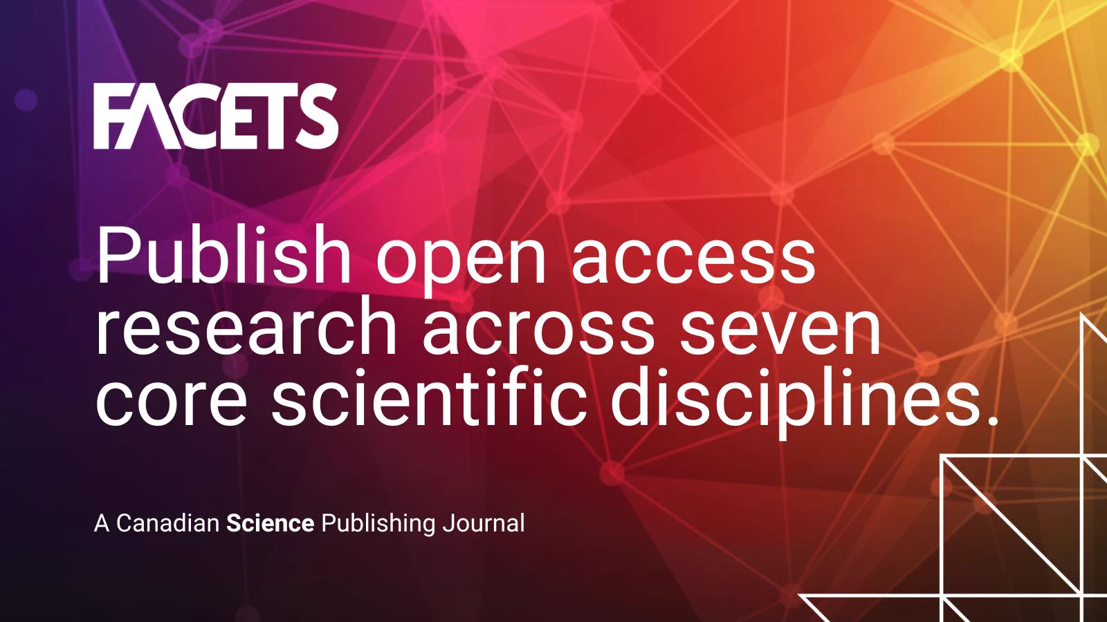Social card promoting journal scope for FACETS. 