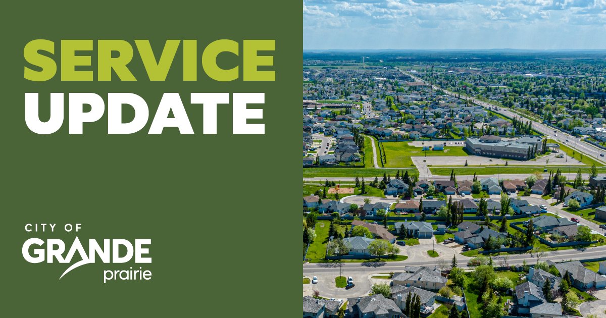 CityofGP's tweet image. 🎉 The Stompede Parade begins at noon Saturday in downtown Grande Prairie. Expect road closures and detours along 100 Avenue.

Details: bit.ly/4kc6zfQ

#gpab #gpstompede