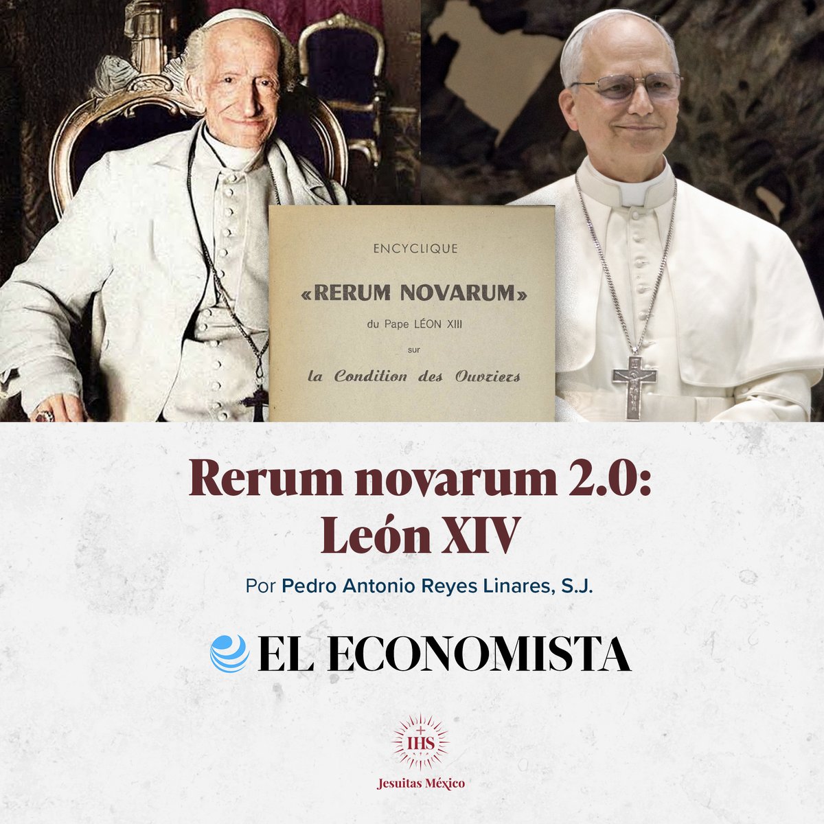 🗞️ “El nombre que ha elegido el papa #LeónXIV es muy elocuente en el sentido que retoma el legado de su antecesor León XIII, quien puso los cimientos de la doctrina social de la Iglesia y en especial de los derechos laborales con su encíclica "Rerum novarum" (1891).”

🖋️ Pedro