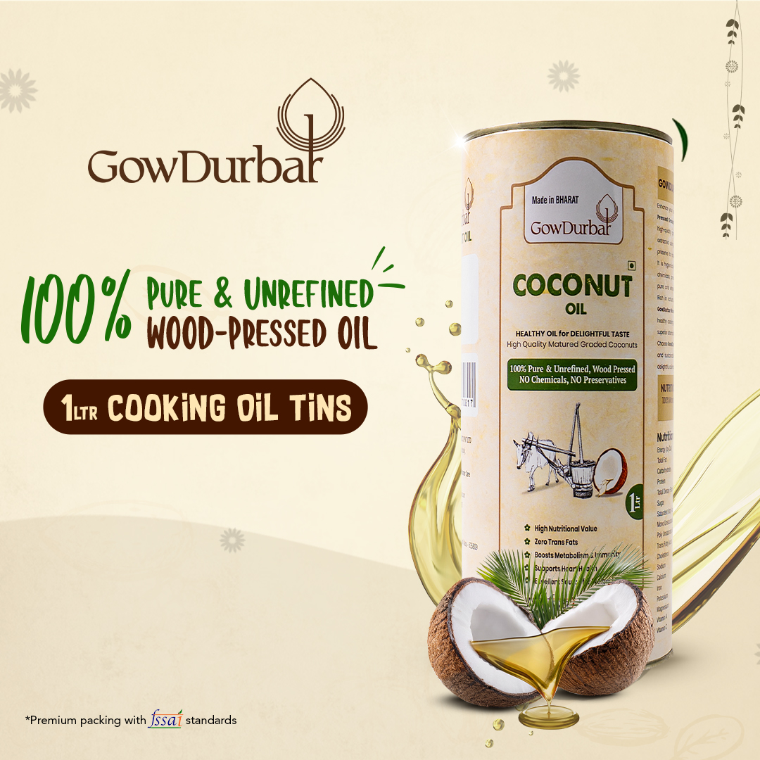 Gowdurbar_'s tweet photo. Pure, powerful and Wood-pressed with tradition
GowDurbar Wood-press Coconut Cooking Oil - untouched by chemicals, rich in tradition.

#GowDurbar #WoodPressed #PureCoconutOil #TraditionInEveryDrop #CleanEating #HealthyFats #ChemicalFree #NaturalCooking #WoodPressedGoodness https://t.co/Gmie9LgFgI