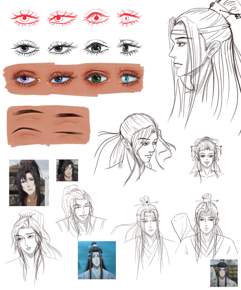 Gonna be a lil slower on updates cuz I'm trying to refine the way I draw faces x.x 
Will post the 2 recent commissions I did soon tho! (those r non-MDZS related sorry XD) 
Alas for now, enjoy my test sketches for my fav couple!

#MDZS #WangXian #魔道祖师 #忘羨