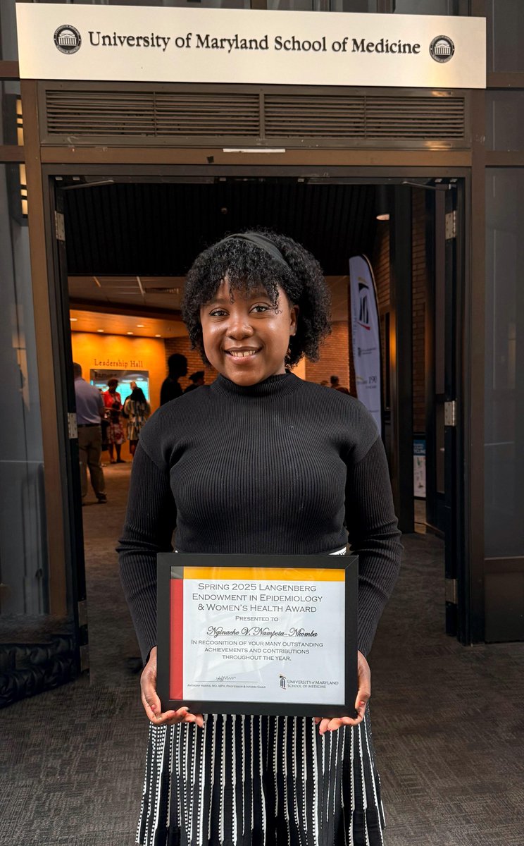 NginacheVN's tweet image. Honored to receive the Patricia Langenberg Endowment in Epidemiology & Women’s Health Award at the @UMBGradSchool.
I am grateful for this recognition and the support it provides toward my research journey.
#PhDLife #Epidemiology #PublicHealth #WomenInSTEM
