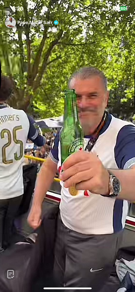 THFCReports's tweet photo. Ange Postecoglou. 😁🍻 https://t.co/NuzXwP6AUR