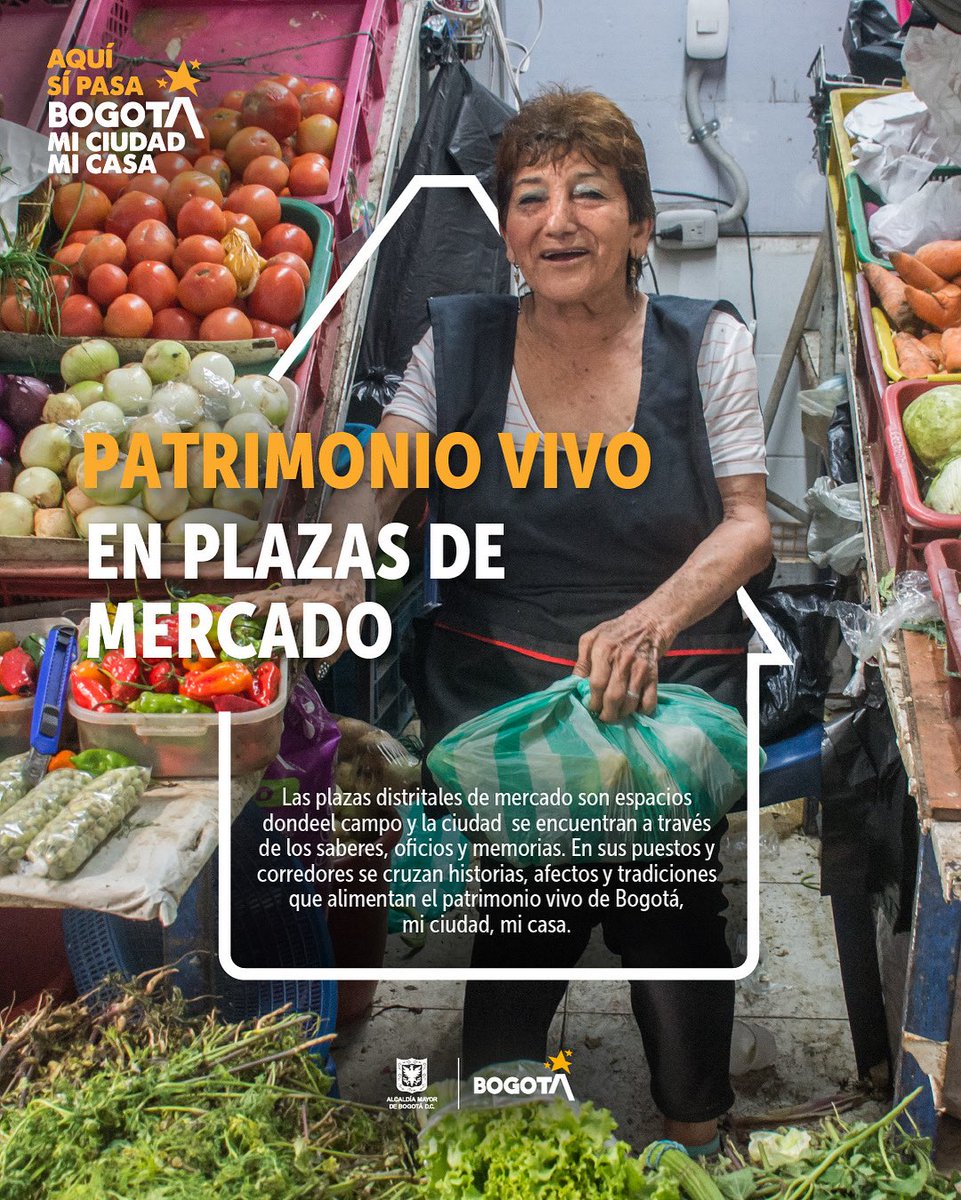 En las plazas de mercado de Bogotá se teje memoria, identidad y futuro. Desde el #IDPC, caminamos junto a vivanderas y vivanderos para reconocer sus saberes, oficios y tradiciones como parte del patrimonio vivo de la ciudad.

#AquíSíPasa en #BogotáMiCiudadMiCasa