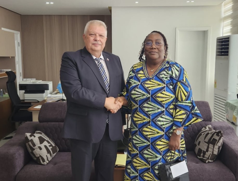 🇷🇺🤝🇸🇱 On May 20, H.E. Mr. Alexey V. Popov, Ambassador of Russia to Conakry, held a meeting with Hon. Francess Piagie Alghali, Deputy Minister of Foreign Affairs and International Cooperation of Sierra Leone.
