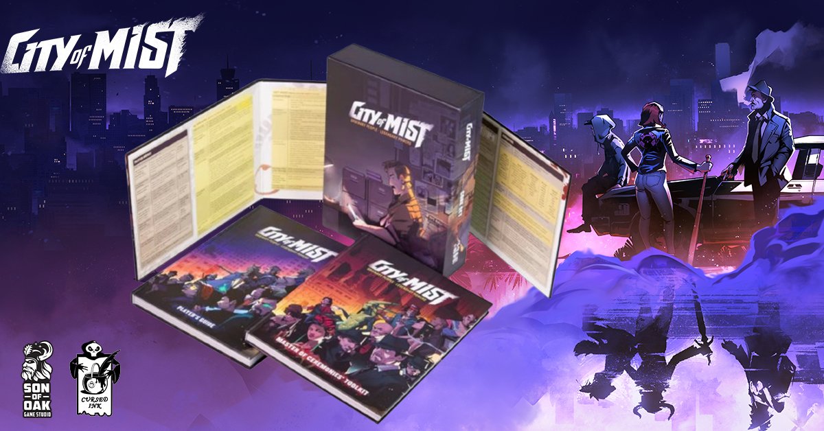 Hay una Ciudad donde los mitos caminan con rostro humano.
Y ahora puedes tener todo lo que necesitas para dirigirla, descubrirla… o perderte en ella.
 Guía del Jugador
 Herramientas de la MC
 Pantalla
 Slipcase exclusivo

Empieza a desentrañar la Bruma:
 backerkit.com/call_to_action…