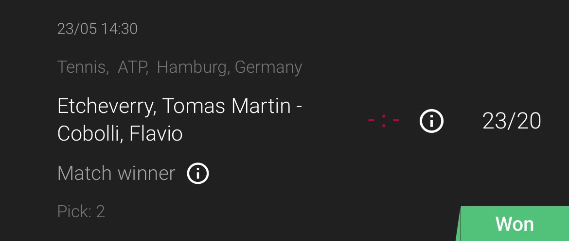 TennisStakes's tweet photo. Flavio Cobolli defeats Tomas Martin Etcheverry🎾🔥🤙🏼💸✅ the dog come out in the third set 🐕🐕🐕 https://t.co/xZcNrZ32AH