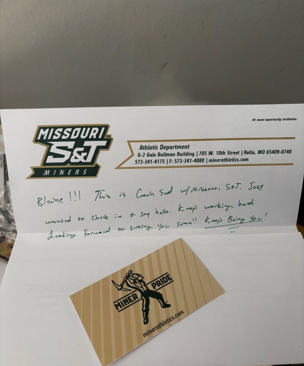Blaine Yother (@blaine_yother) on Twitter photo Thank you <a href="/CoachSudhoffMST/">Coach Sudhoff</a> for the written letter grateful for the connection . <a href="/Miners_FB/">S&T Football</a> !!
<a href="/SDTrojansFB/">Soddy Daisy Trojan Football</a>
<a href="/jasmith6445/">Jesse Smith</a>
<a href="/calebcollier1/">Caleb Collier</a>
<a href="/josh_owensby/">Josh Owensby</a>
<a href="/KyleHinch/">Kyle Hinch</a>
<a href="/Jacob47736752/">Jacob</a>
<a href="/SOTGsmoke/">Smokey Putnam</a> Thank you <a href="/CoachSudhoffMST/">Coach Sudhoff</a> for the written letter grateful for the connection . <a href="/Miners_FB/">S&T Football</a> !!
<a href="/SDTrojansFB/">Soddy Daisy Trojan Football</a>
<a href="/jasmith6445/">Jesse Smith</a>
<a href="/calebcollier1/">Caleb Collier</a>
<a href="/josh_owensby/">Josh Owensby</a>
<a href="/KyleHinch/">Kyle Hinch</a>
<a href="/Jacob47736752/">Jacob</a>
<a href="/SOTGsmoke/">Smokey Putnam</a>