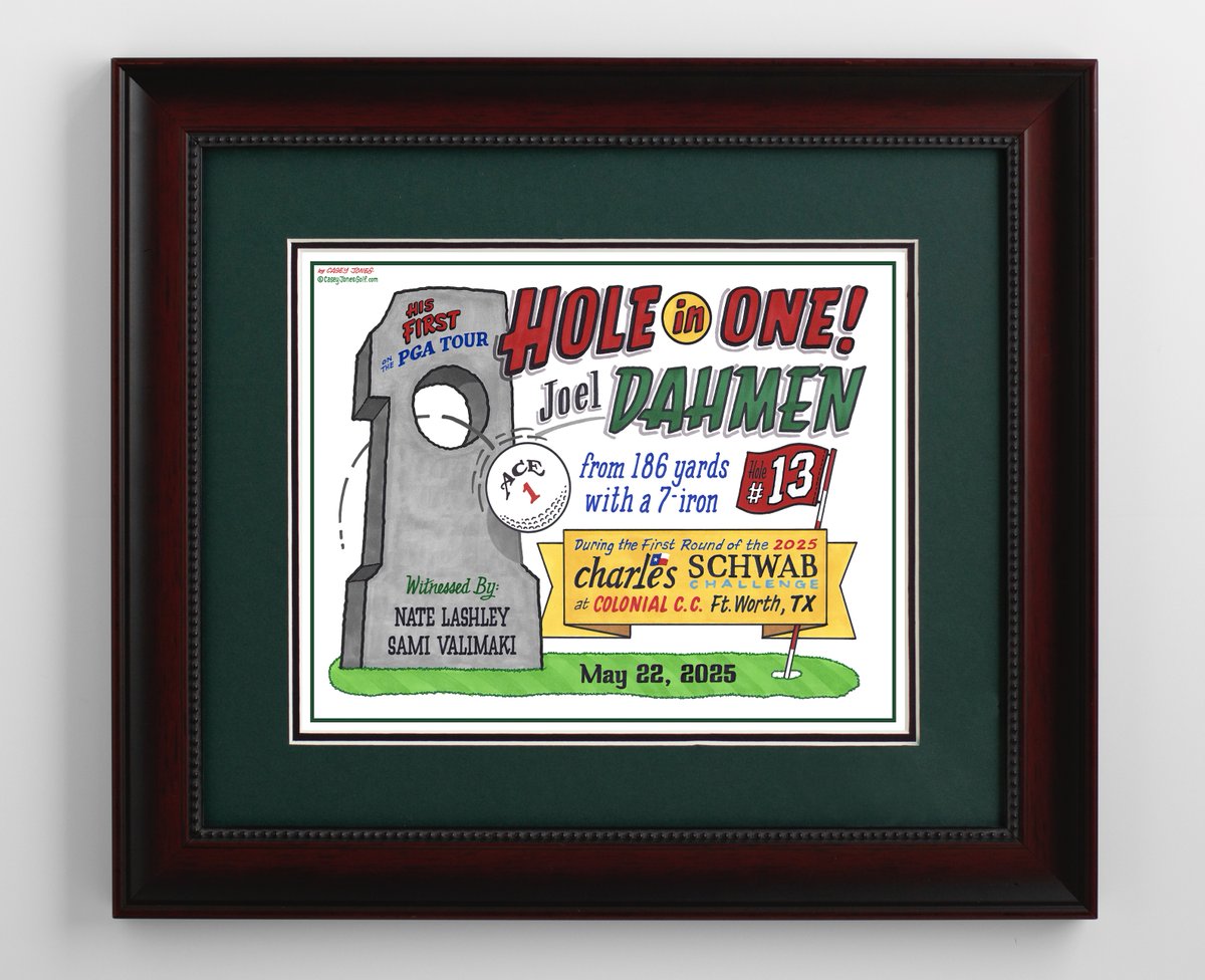 caseyjonesgolf's tweet photo. We've been waiting for this hole-in-one!  Congrats on the ace Joel Dahmen! https://t.co/hxKukyX5ky
