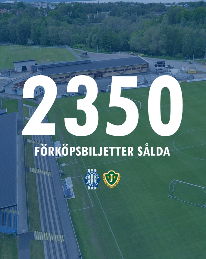 HusqvarnaFF's tweet photo. Glöm inte att säkra din biljett till derbyt. I morse var 2350 biljetter sålda.

Köp din biljett här
https://t.co/xOTiY1IyHX https://t.co/Qoqo9wAOVx