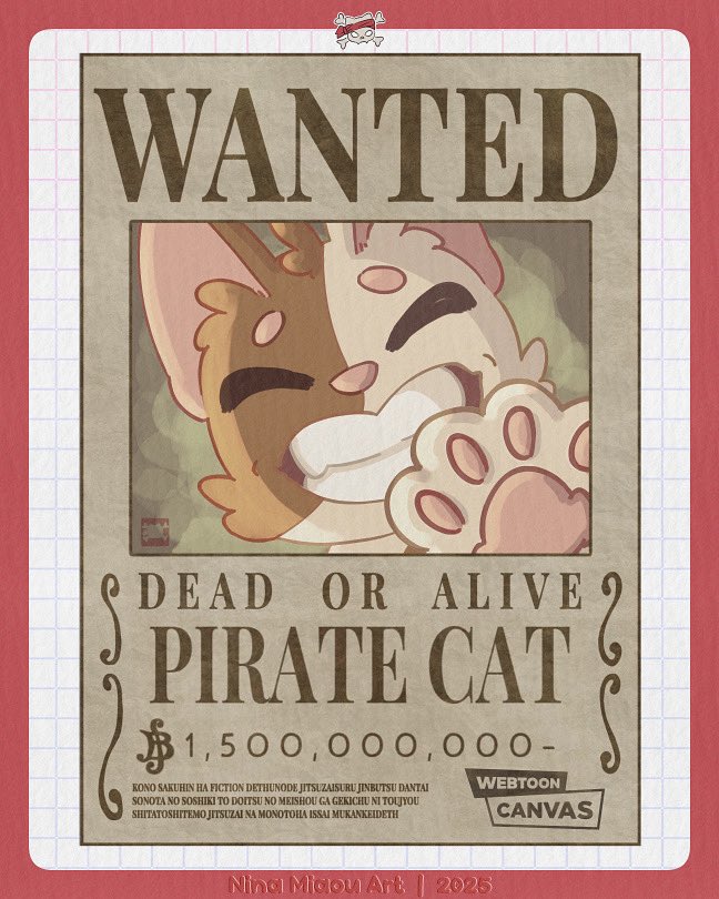 PirateCatComic's tweet image. 🚨 Extremely fluffy. Known to defeat fearsome foes like the Vacuum Kraken and the Bathtub Beast with nothing but imagination and a feather toy.
⠀
If spotted, offer tuna and belly rubs. 👀