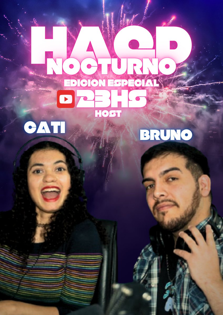 HAQD_stream's tweet photo. HOY 23HS... TENEMOS EDICIÓN ESPECIAL EN HAQD... HOST NOCTURNO CON @CATYYOTERO Y @BRUNO.PINELLI.GARRIDO.. LOS ESPERAMOS EN VIVO POR YOUTUBE🌜🌃
https://t.co/zRF90V7cLX https://t.co/bXa45SlYQk