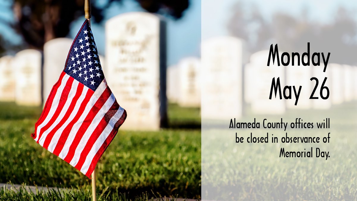 County offices will be closed Monday, May 26, 2025, in observance of Memorial Day.