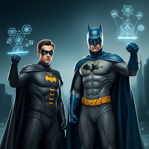 ITpirc's tweet photo. DePIN is real! Decentralized Storage and Decentralized Compute, together, will make our digital lives more secure, efficient, and democratized. Just like Batman and Robin: they are not part of the system, but they are the good guys! #DePIN #Web3 https://t.co/OJ0m3KaCvh