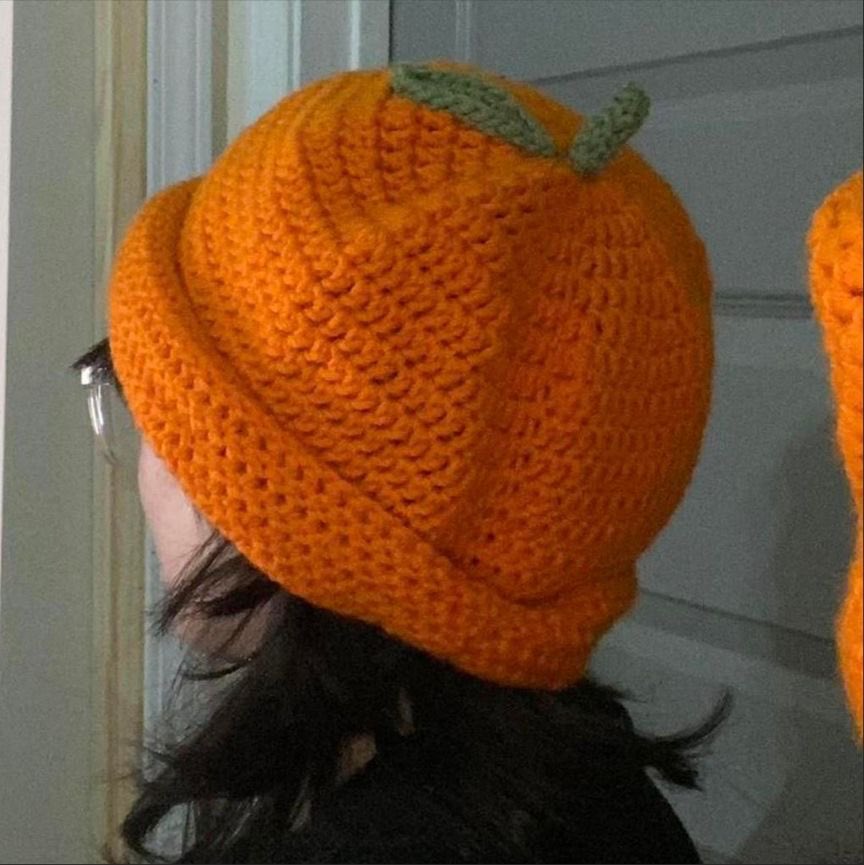 crocheted fruit hats 🍊🫐