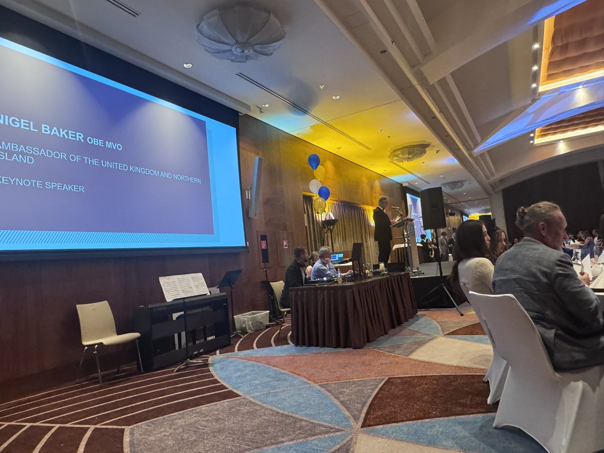 Very nice welcome speech from Ambassdor <a href="/NigelMBaker1/">Nigel Baker</a>  #classof2025 #Bisb