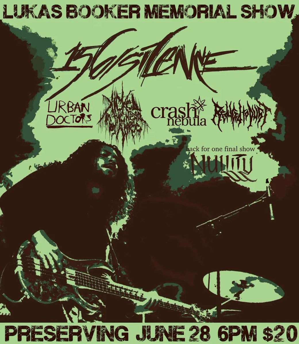 CrashNebulaPA's tweet image. Our best friend and brother @OG_MelonFarmer passed on March 28th and we've been mourning him every day since. To celebrate his life, @156Silence is putting on a memorial show that has all his friends bands including the 3 bands he was in playing. I hope to see you out there.