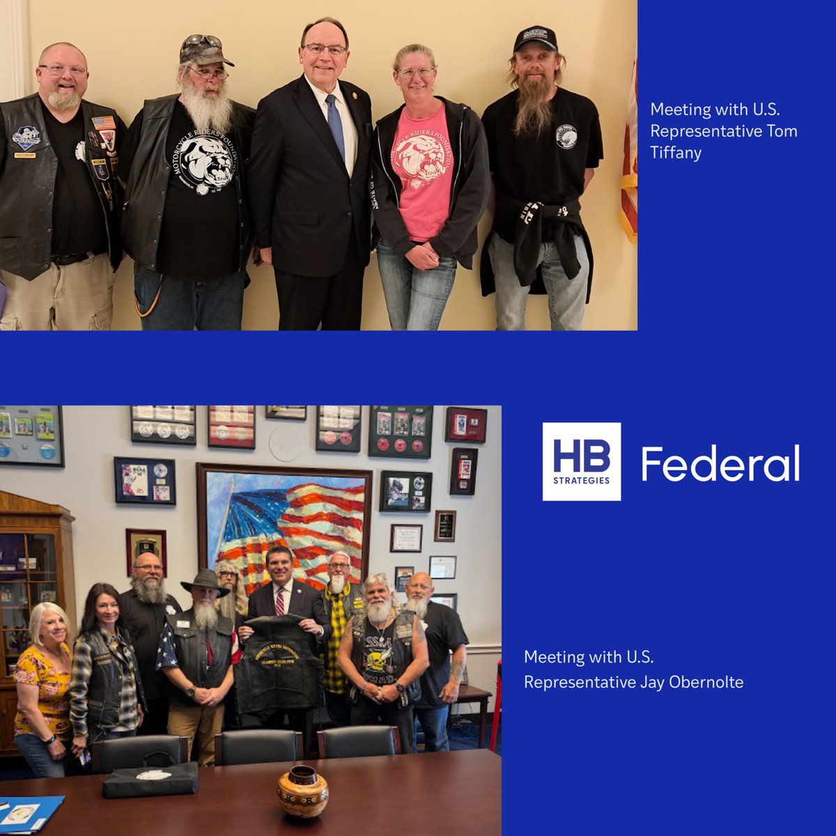 H_B_Strategies's tweet photo. HB Strategies Federal is proud to represent longtime client the Motorcycle Riders Foundation @MRFlegislative. The MRF was in Washington this week for its 16th annual “Bikers Inside the Beltway” and the HB Strategies team led by Rocky Fox helped hundreds of bikers from across the country who made the journey to Capitol Hil meet with members of Congress to discuss the priorities of the nearly 10 million motorcyclists in the United States.

#HBStrategies #Congress #capitolhill #BikersInsidetheBeltway