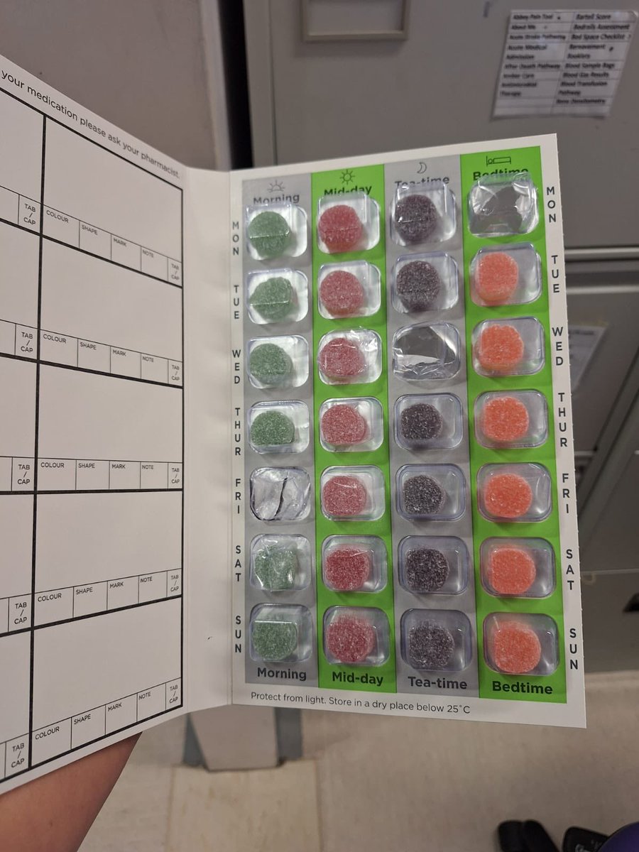 SLT Worcs Acute (@waht_slt) on Twitter photo Fabulous collaborative working today between #pharmacy and #SLT for a patient with aphasia - dosette box practice with fruit pastilles! 😋 <a href="/WorcsAcuteNHS/">Worcestershire Acute NHS</a> <a href="/WeAHPs/">WeAHPs 💙</a> <a href="/wespeechies/">WeSpeechies</a> <a href="/HayterRachael/">Rachael Hayter</a> <a href="/andreajmilton/">Andrea Milton</a> Fabulous collaborative working today between #pharmacy and #SLT for a patient with aphasia - dosette box practice with fruit pastilles! 😋 <a href="/WorcsAcuteNHS/">Worcestershire Acute NHS</a> <a href="/WeAHPs/">WeAHPs 💙</a> <a href="/wespeechies/">WeSpeechies</a> <a href="/HayterRachael/">Rachael Hayter</a> <a href="/andreajmilton/">Andrea Milton</a>