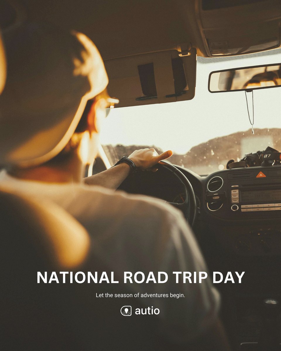 AutioApp's tweet image. Happy National Road Trip Day!
Celebrated on the Friday before Memorial Day each year, this day marks the unofficial start of summer travel season.
#AutioApp #NationalRoadTripDay #TravelApp #RoadTrips #HistoryApp #MDW #MDW2025