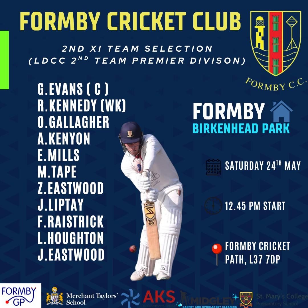 formbycricket's tweet photo. Let’s hope the rain stays away this weekend as the 1st XI head to neighbours Northern, 2nd XI host Birkenhead Park &amp; the 3rd XI home to Liverpool Superkings. On Sunday the 1st XI host Westhoughton CC in the National KO https://t.co/T38twMQmEN