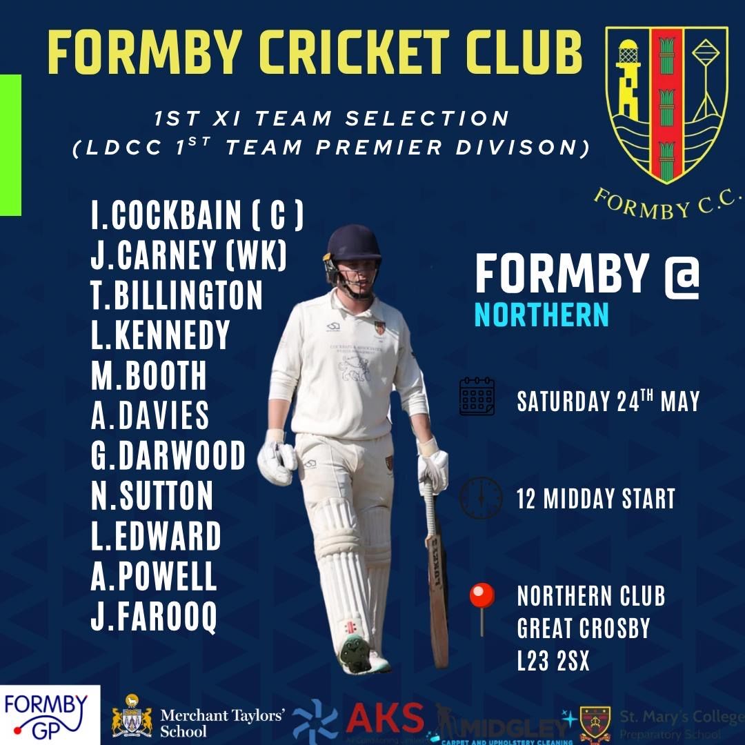 formbycricket's tweet photo. Let’s hope the rain stays away this weekend as the 1st XI head to neighbours Northern, 2nd XI host Birkenhead Park &amp; the 3rd XI home to Liverpool Superkings. On Sunday the 1st XI host Westhoughton CC in the National KO https://t.co/T38twMQmEN