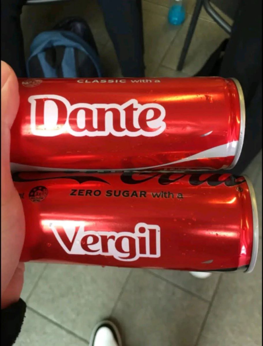 Vergil is a Coke Zero while I'm the Coke Hero.