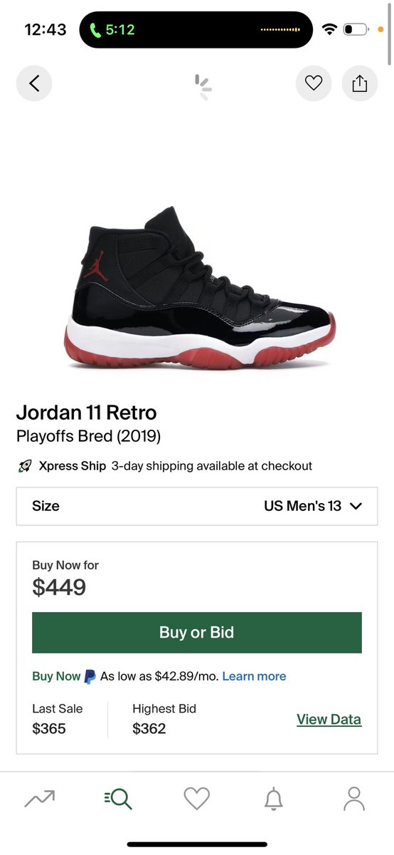 NEED A SZ 13 SHIPPED TODAY

PAYING $475 + LABEL