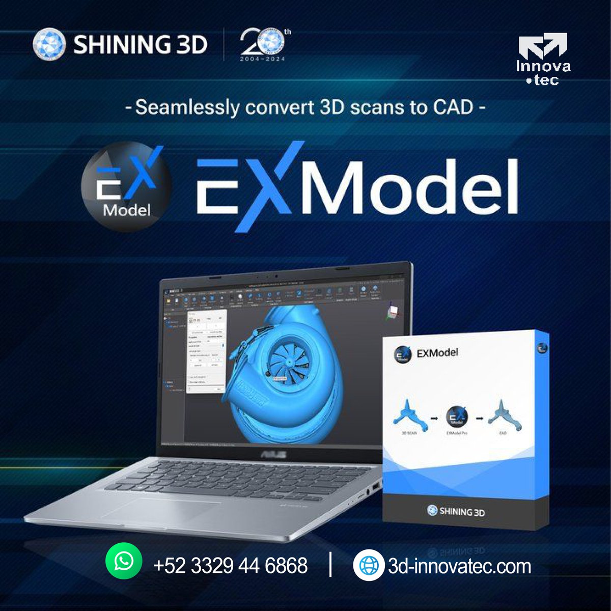 3dinnovatec's tweet image. 🔧Necesitas convertir escaneos 3d en modelos CAD precisos?
Con ExModel de SHINING 3D, simplificamos la ingeniería inversa:
🌐3d-innovatec.com/exmodel
📲33 2944 6868

#exmodel #shining3d #IngenieriaInversa #Escaneo3D #modeladocad #3dinnovatec #software