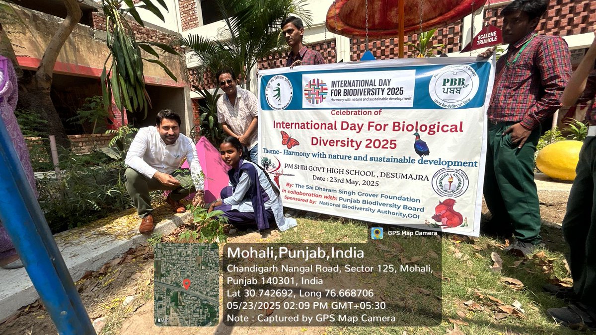 sdsgfoundation's tweet photo. @sdsgfoundation Celebrated #international Day for #BiologicalDiversity at PM Shri GHS, Desumajra, SAS Nagar on the Theme #Harmony with #nature &amp; #SustainableDevelopment in collaboration with @PBB_GoP Sponsored By @NationalBiodiv GOI @PritpalPSCST @GurharminderS @PSCST_GoP https://t.co/9iPNAHEa5a