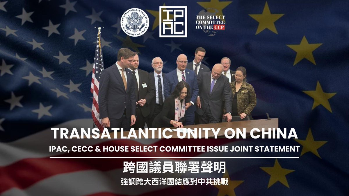 Inter-Parliamentary Alliance on China (IPAC) (@ipacglobal) on Twitter photo 📢 JOINT STATEMENT: IPAC, <a href="/committeeonccp/">Select Committee on the Chinese Communist Party</a> and <a href="/CECCgov/">China Commission</a> pledge to work together to counter Beijing’s malign influence. 📢 📢 JOINT STATEMENT: IPAC, <a href="/committeeonccp/">Select Committee on the Chinese Communist Party</a> and <a href="/CECCgov/">China Commission</a> pledge to work together to counter Beijing’s malign influence. 📢