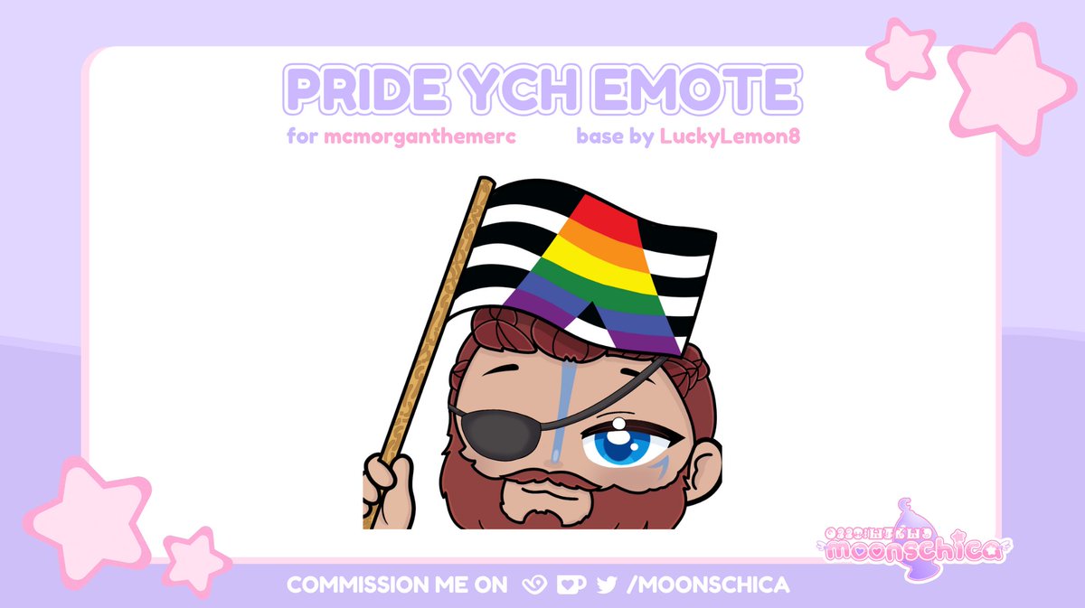 ꒰  new commission! ꒱₊˚⊹

pride emote for @mcmorganthemerc!
thank you so much for the support ˖⁠♡

#VGenComm