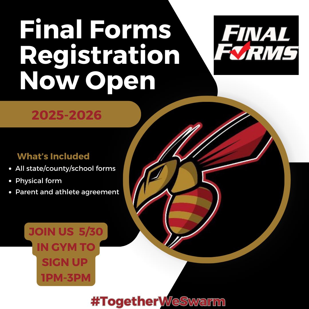 Final forms are now required to be completed before you can begin any summer workouts! Please make sure this is done as workouts will begin early June. rowan-nc.finalforms.com