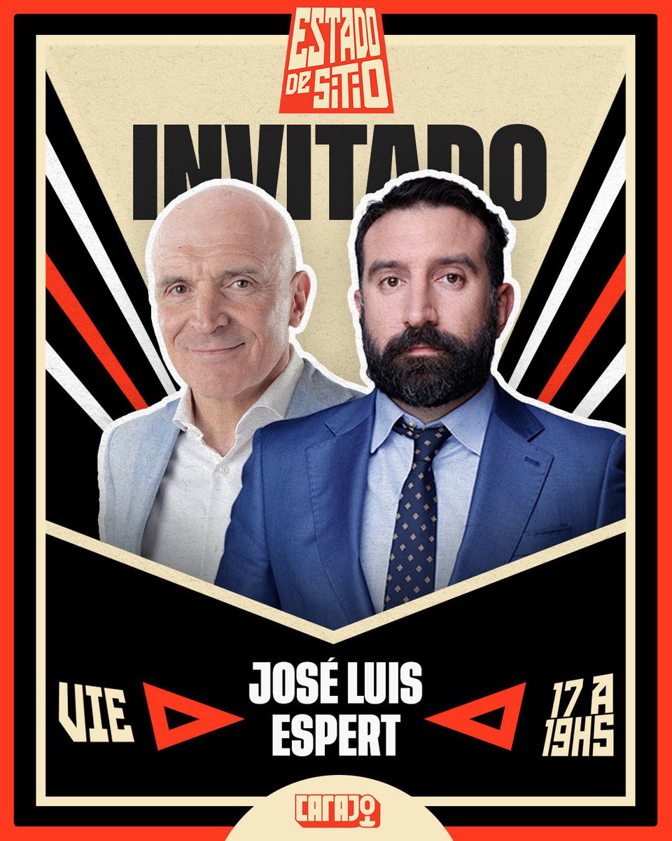 AHORA SI, NO ES BAIT

Hoy Espert en Estado de Sitio 🔥
A las 17hs por Carajo.