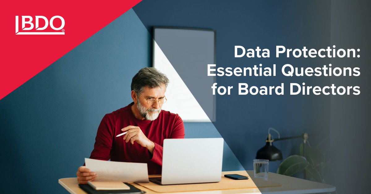 Data is one of your company's most valuable assets. Explore key questions every board should consider to balance innovation and compliance in data protection: bdousa.com/3S5gTJW 

#Boards #DataProtection