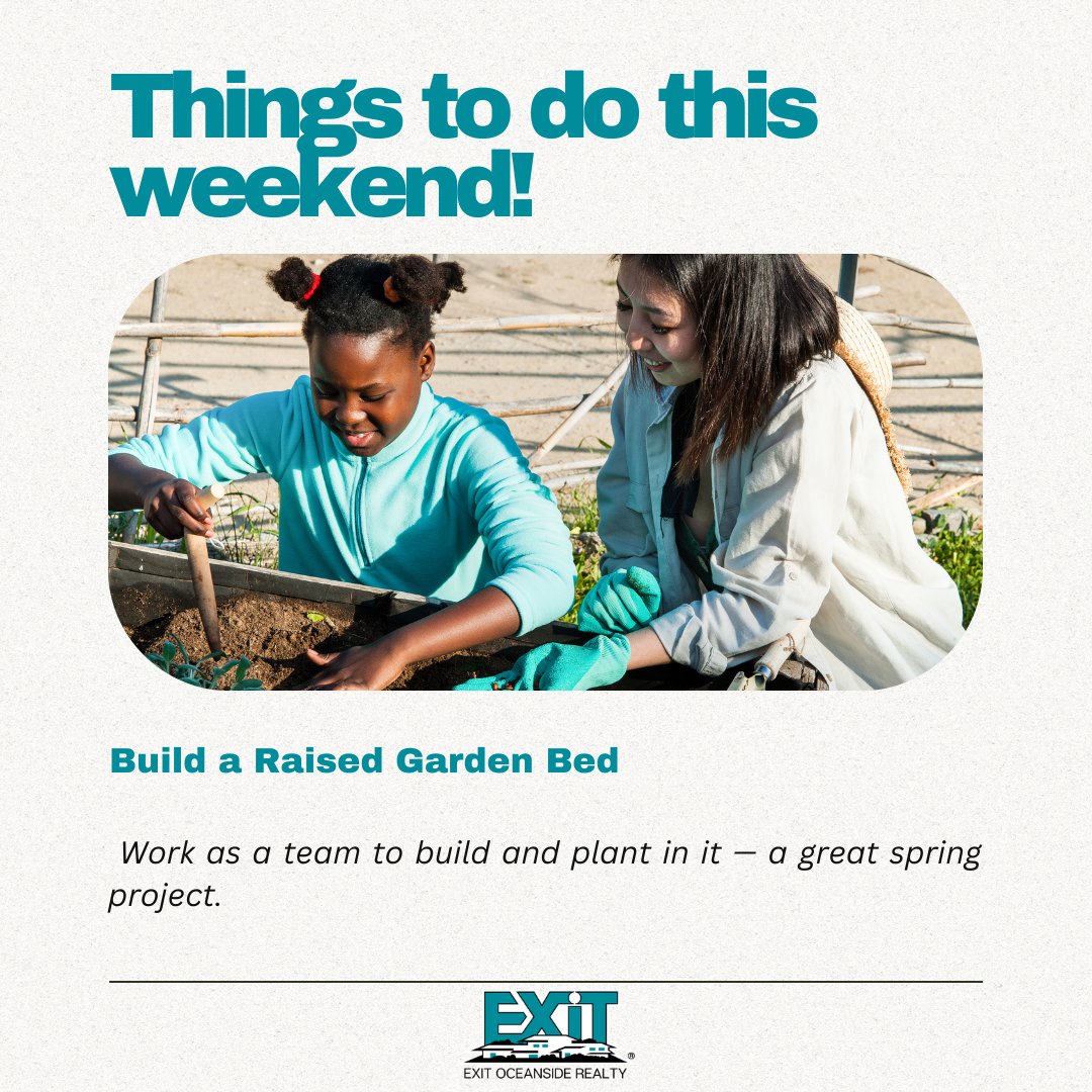ExitOceanside's tweet image. 🌱 Friday Fun Day Activity
Build a raised garden bed together! It’s a fun and rewarding spring project the whole family can enjoy — from assembling the frame to planting fresh veggies or flowers.

#LoveEXIT #wellsmaine #ExitOceansideRealty#FridayFunDay #SpringProject